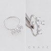 MULTI CZ CROSS CENTER HEART CZ 316L SURGICAL STEEL NOSE HOOP NOSE RING